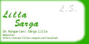 lilla sarga business card