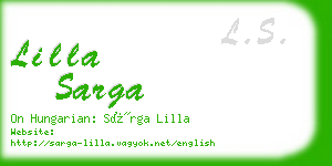 lilla sarga business card